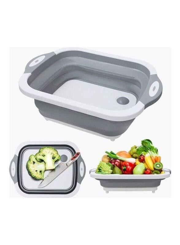 

Homebox 3-in-1 Neo Multi-Functional Foldable Basket and Board, White/Grey