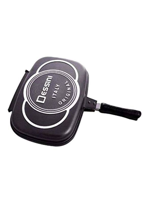 

Dessini 36cm Aluminum Two Sided Double Grill Non-Stick Rectangular Pan, B07N6MRXTV, Black