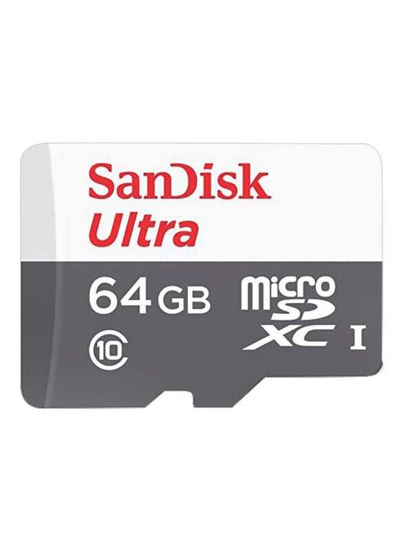 

SanDisk 64GB Ultra Micro SDXC 100MB/s UHS-I Memory Card, White/Grey