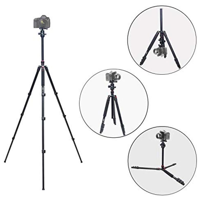 DMK Power 3 in 1 Photo Aluminium Tripod Monopod & Ball Head, T264, Black