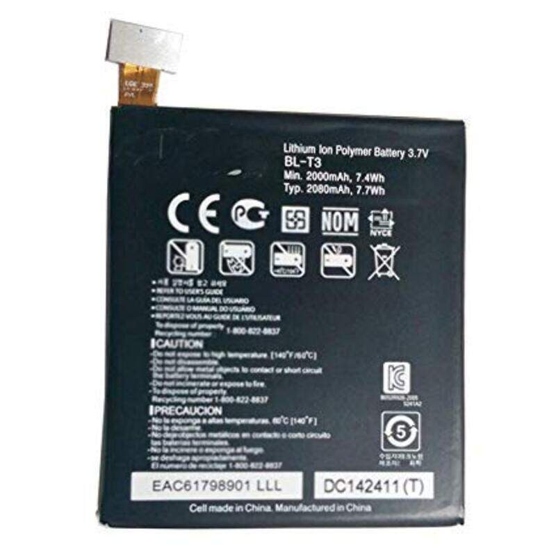 

Genuine BL-T3 Battery for LG Optimus T3 VU F100/P895/VS950, Black