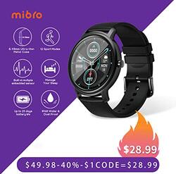 N+A Micro Air Sports Smart Watch, Black