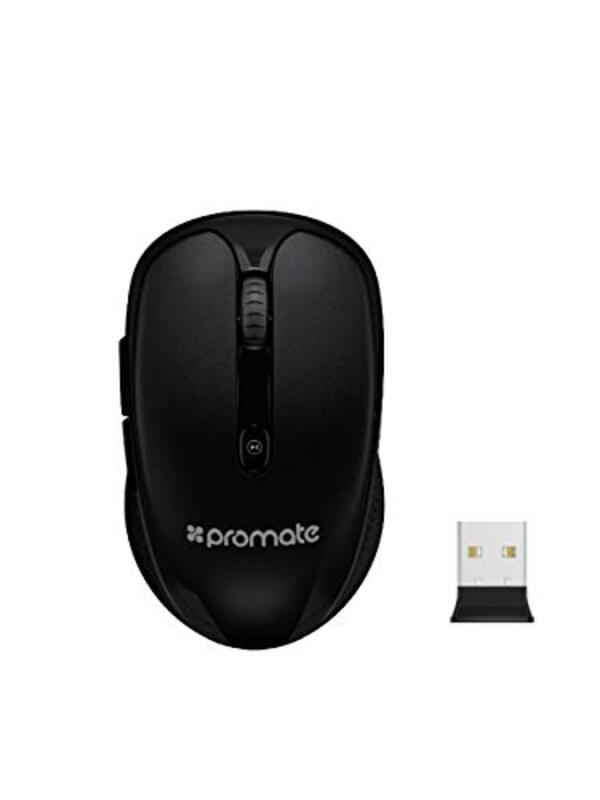 Promate Clix-4 Wireless Optical Normal Mouse, Black