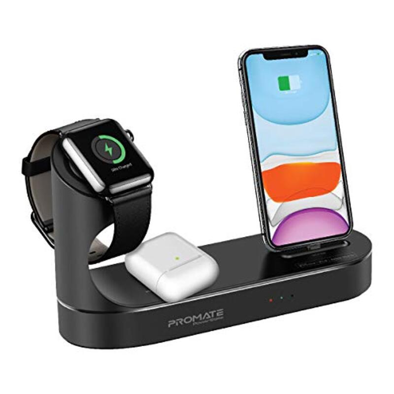 Promate Wireless Charging Station for Apple, Black