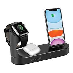 Promate Wireless Charging Station for Apple, Black