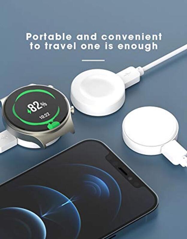 Dado Wireless Charging Dock Portable Stand Power Magnetic Watch Charger for Huawei Watch GT3 PRO/GT3/GT2 Pro, White