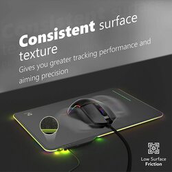 Vertux Anti-Friction Gaming Mouse Pad, Black