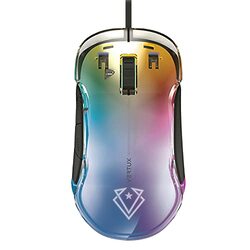 Vertux Transparent 12000 DPI Phoenix Wired Optical Gaming Mouse for PC, Multicolour