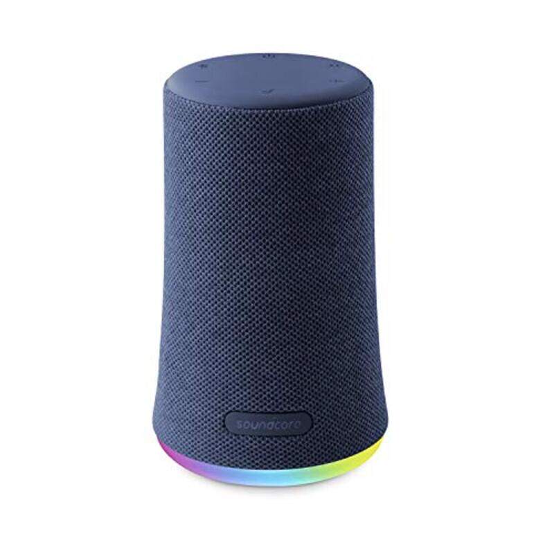 

Soundcore Flare Mini Bluetooth Speaker Waterproof for Outdoor Parties LED Light Show with 360° Sound and Bass UP Technology, Blue