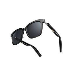 Anker Soundcore Polarized Square Full-Rim Black Frames, Grey Lens, Landmark Bluetooth Audio Smart Glasses with 4 Speakers
