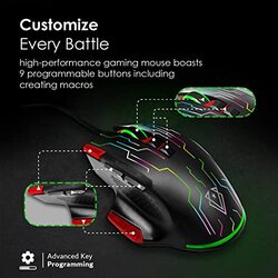 Vertux Kryptonite Wired Optical Gaming Mouse for PC, Red