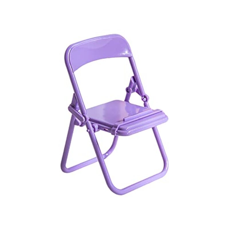 GserGdK Mini Chair Shape Cell Phone Foldable Mobile Phone Holder, Purple