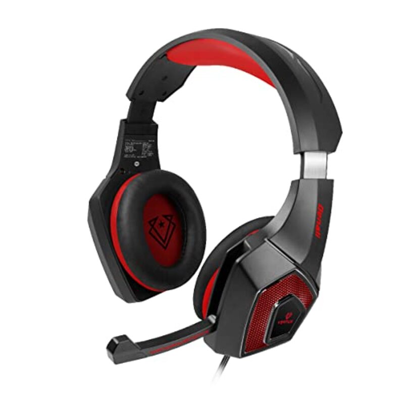 Vertux 3.5mm Wired Over-Ear Gaming Headphones for PC, Xbox One, PS4 & Smartphones, Red