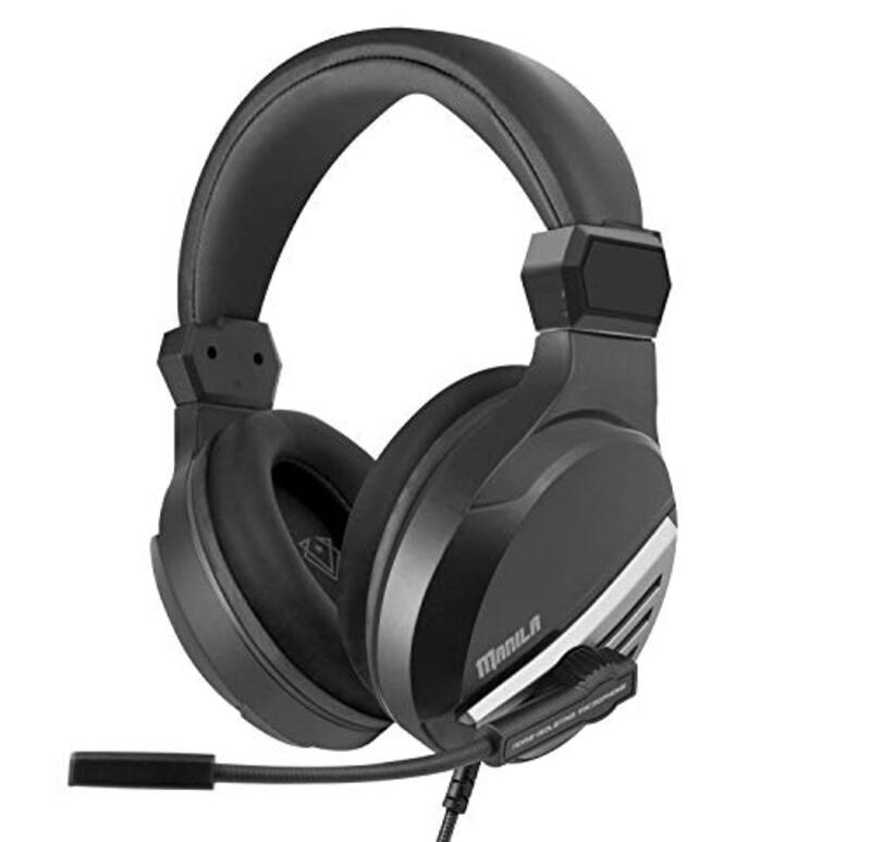 Vertux 3.5mm Wired Over-Ear Gaming Headset for PS4, PC, Smartphone and Manila, Black