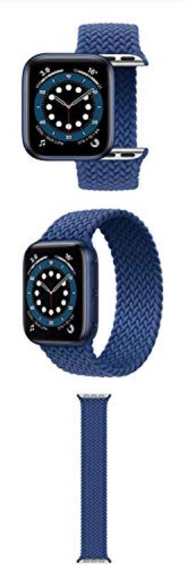 Watch Braided Solo Loop Replacement Band Soft Polyester Breathable for Apple Watch 38/40mm, Atlantic Blue