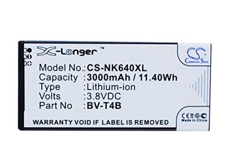 

CameronSino 3000mAh Replacement Battery for Nokia BV-T4B, White