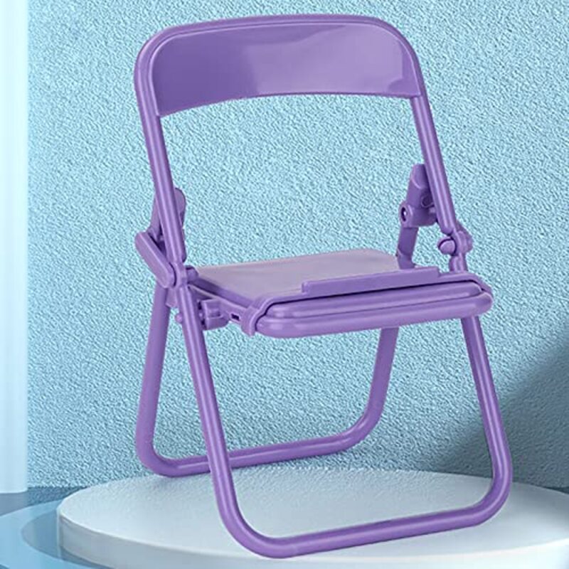 GserGdK Mini Chair Shape Cell Phone Foldable Mobile Phone Holder, Purple