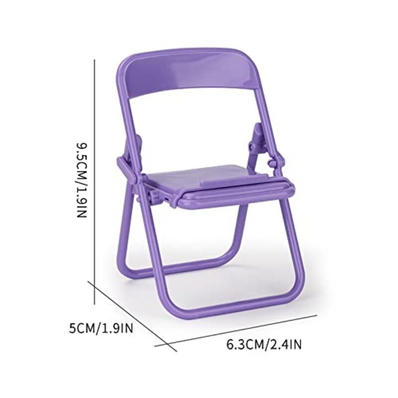 GserGdK Mini Chair Shape Cell Phone Foldable Mobile Phone Holder, Purple