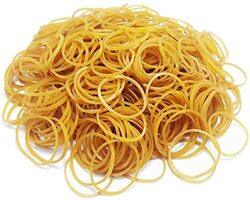 100-Piece 4cm Rubber Bands, Yellow
