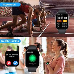 Riversong 2022 for Android and iPhone Compatible Smartwatch, Black