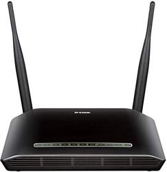 D-Link Wireless N300 ADSL2 4-Port Wi-Fi Router DSL-2740U, Black