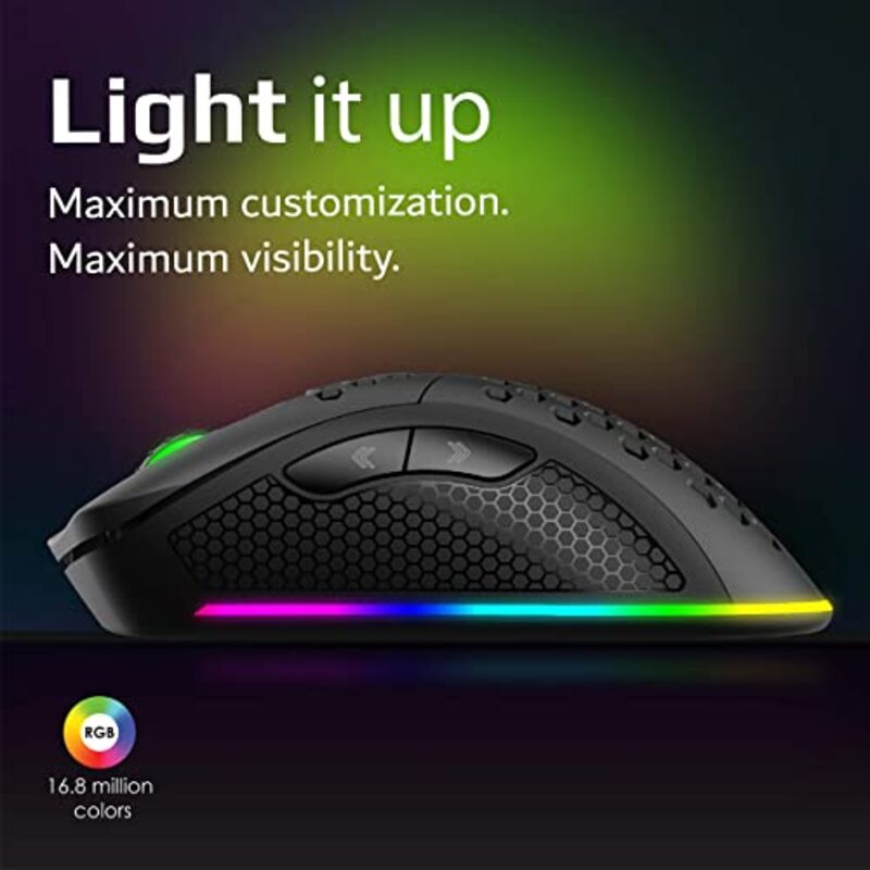 Vertux Ammolite Wireless Optical Gaming Mouse for PC, Black