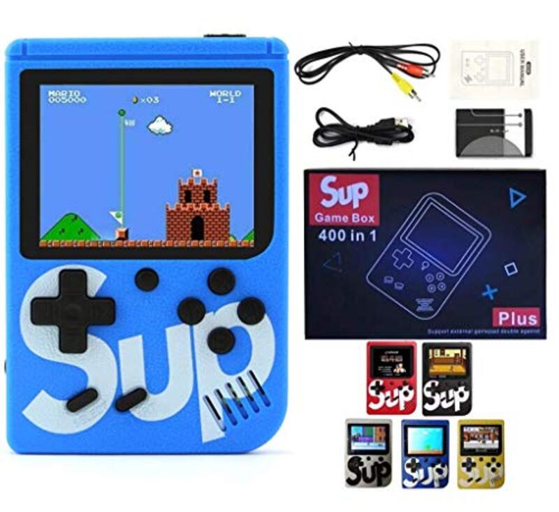 SUP Game Box Plus 400 in 1 Retro Games Upgraded Version Mini Portable Handheld Console, Blue