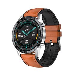 Xcell Classic 3 and O2 Smart Watch, Silver Frame/Brown Leather