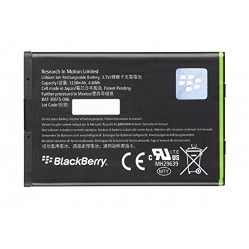 BlackBerry 9900mAh Replacement Battery for BlackBerry Bold 9900, Black