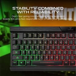 Vertux Amber Pro Performance Wired Gaming Keyboard for PC, Black