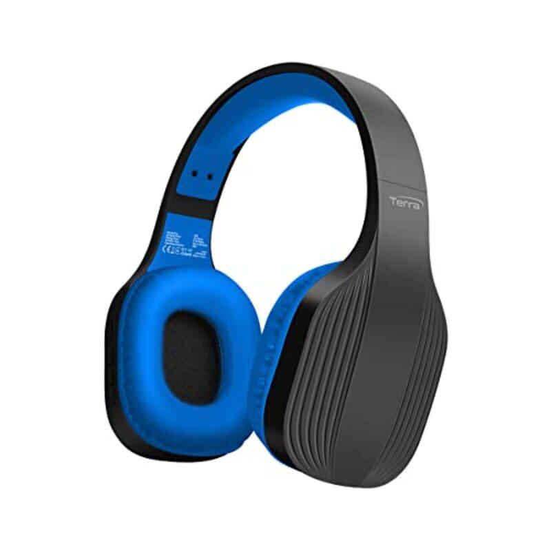 

Promate Wireless/Bluetooth Over-Ear Headphones, Terra Blue