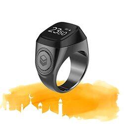 iQibla Tasbih Zikr Water Resistant Smart Ring for Men, 22mm, Grey