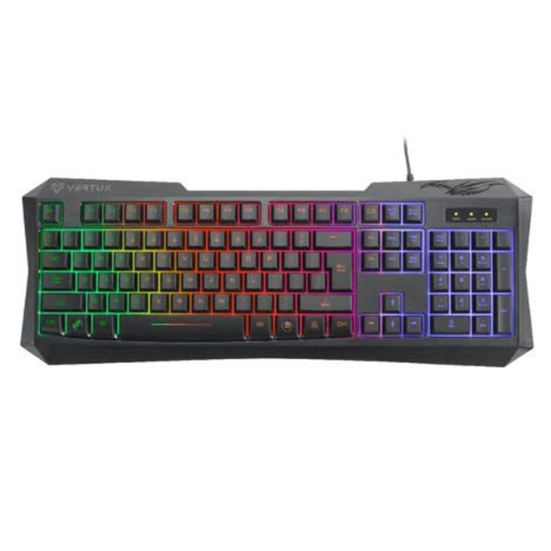 Vertux Radiance Wired Gaming Keyboard for PS4, PS5, PC, Black