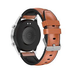 Xcell Classic 3 and O2 Smart Watch, Silver Frame/Brown Leather