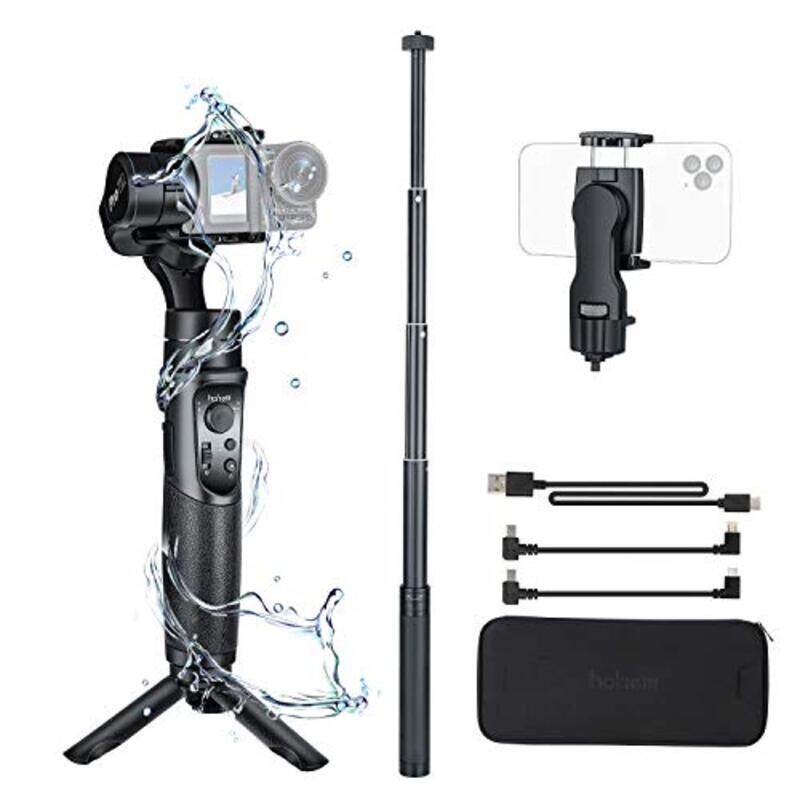 

Hohem Estee X2 3-Axis Gimbal with Smartphone Remote Control, Black
