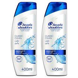 Head & Shoulders Classic Clean Shampoo for Anti Dandruff, 400ml, 2 Pieces
