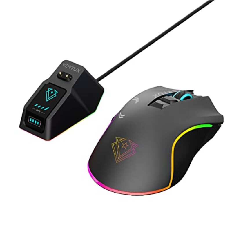 Vertux Mustang Wireless Optical Gaming Mouse for PC, Black