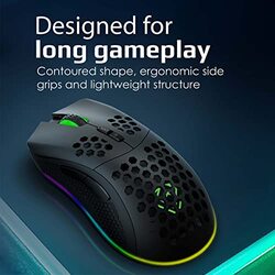 Vertux Ammolite Wireless Optical Gaming Mouse for PC, Black