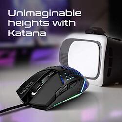 Vertux Katana Wired Optical Gaming Mouse for PC, Black