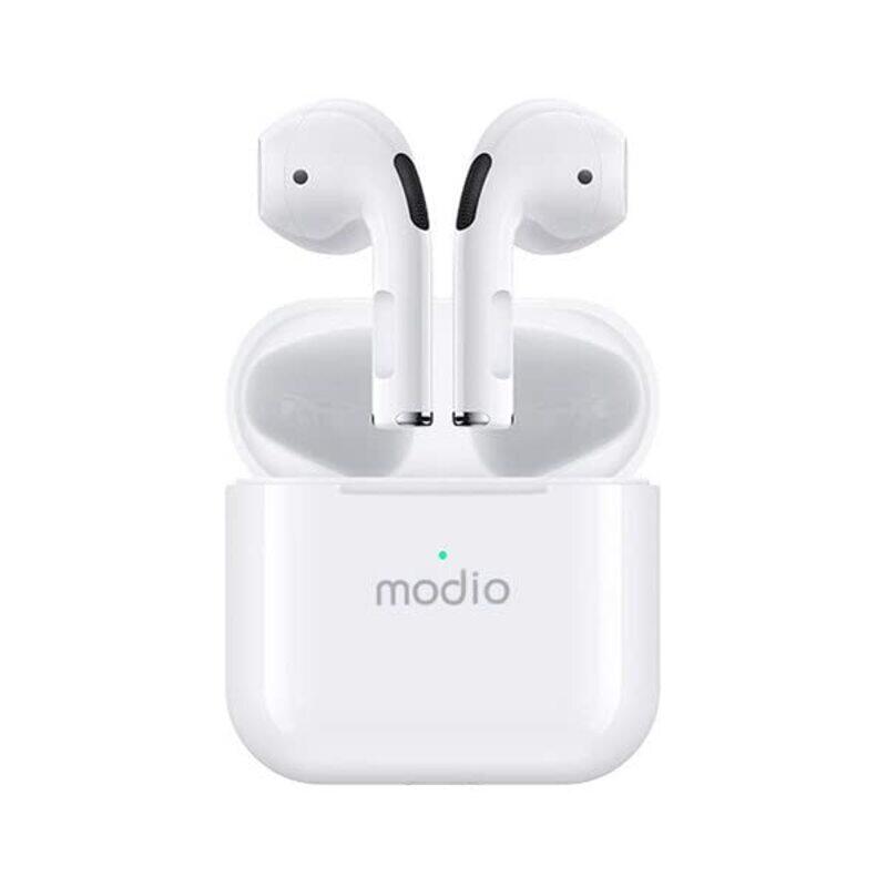 

Modio ME4 Wireless/Bluetooth In-Ear Earbuds, White