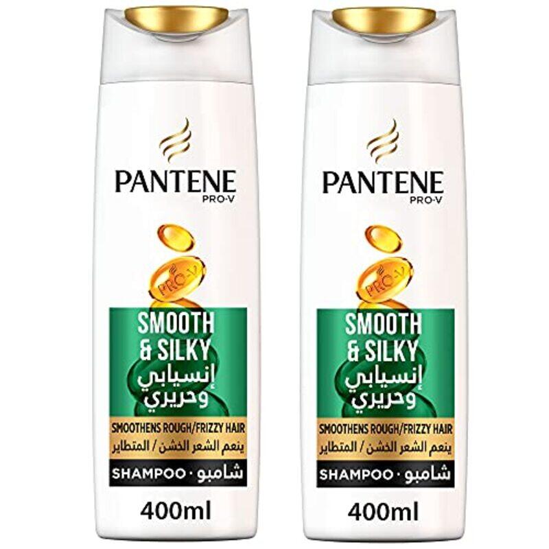 

Pantene Pro-V Smooth & Silky Shampoo for All Hair Types, 400ml, 2 Pieces