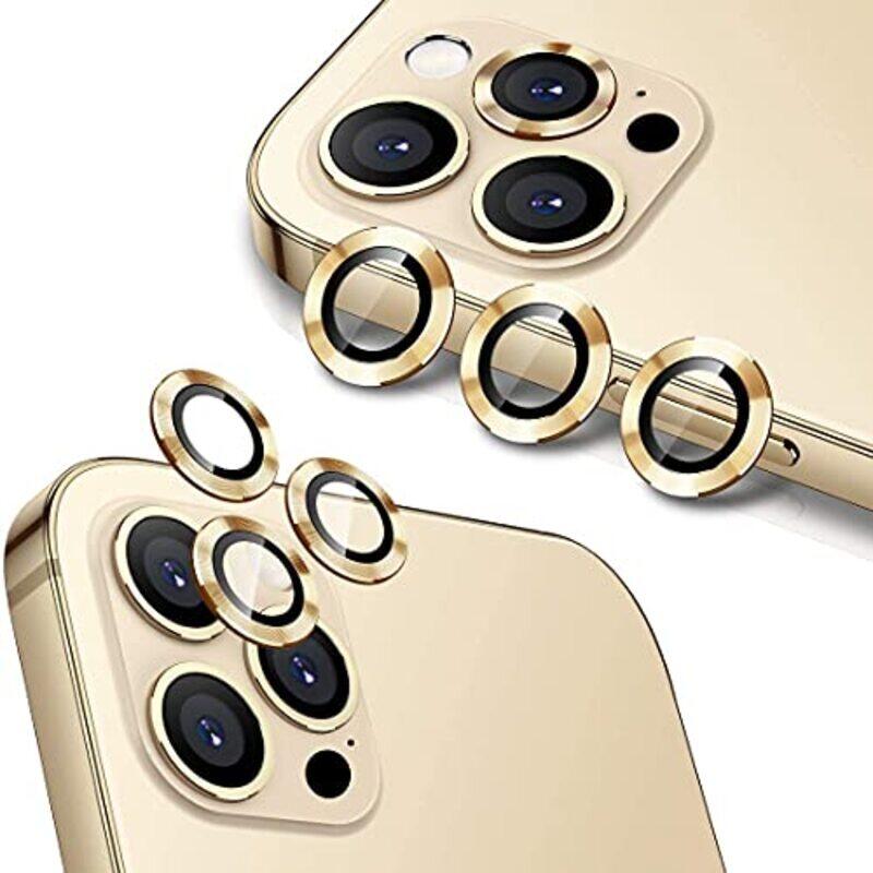 

Camera Film Camera Lens Protector for Apple iPhone 12/12 Pro, Gold