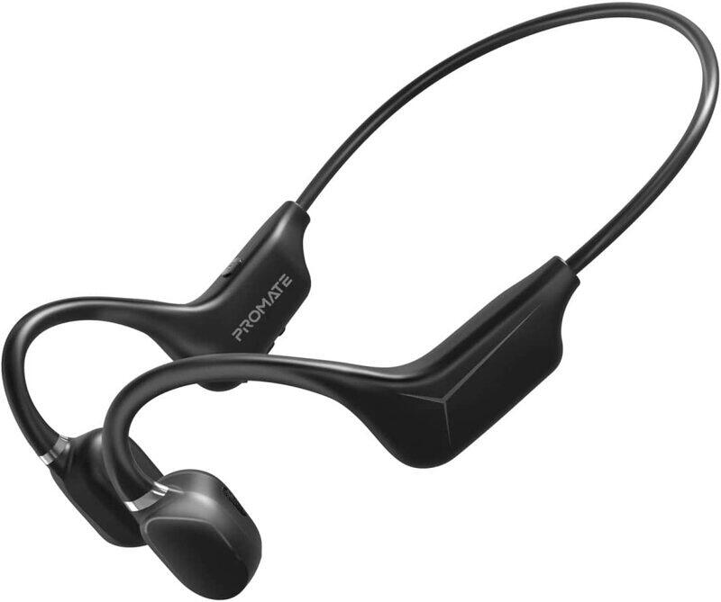 

Promate Bone Conduction Wireless In-Ear Headphones with Built-in Mic, Black