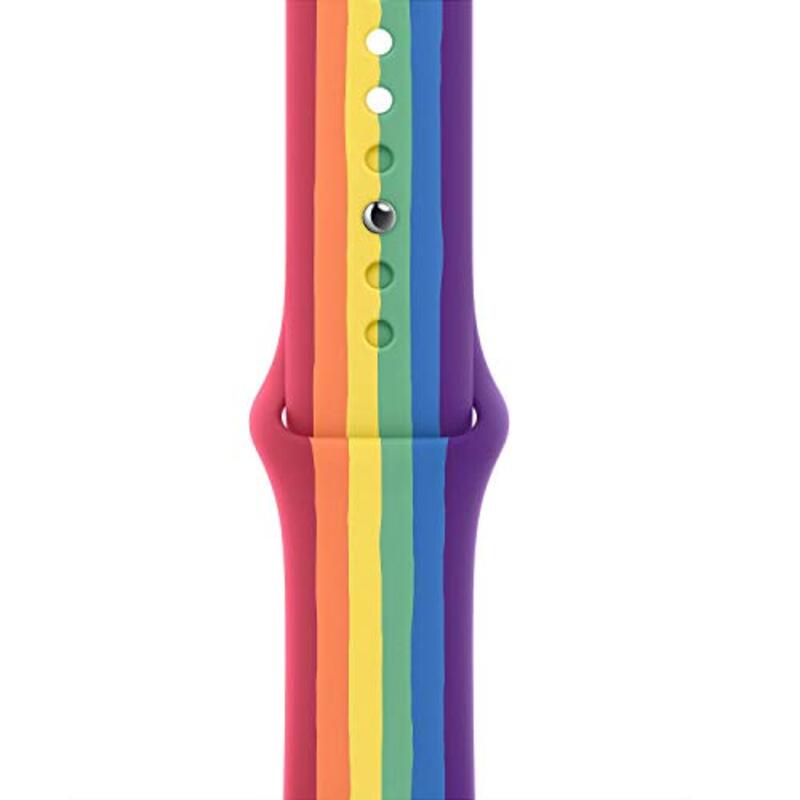 Soft Silicone Sport Replacement Wrist Strap Band for Apple iWatch 38/40mm, Multicolour