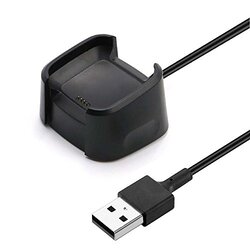 Kissmart Replacement Charging Dock Cable for Fitbit Versa 1/Versa Lite/Versa SE Smart Watch, Black