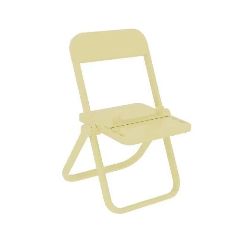 

Ritana Mini Chair Shape Foldable Cell Phone Stand, Yellow