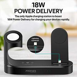 Promate Wireless Charging Station for Apple, Black