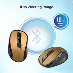 Promate Clix-7 Wireless Optical Normal Mouse, Gold