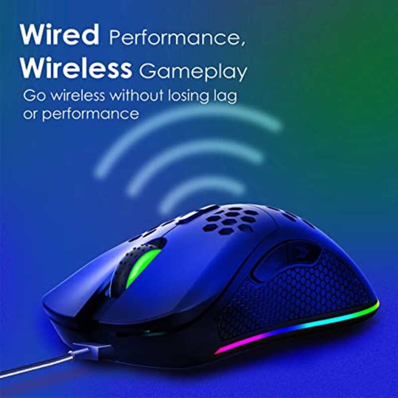 Vertux Ammolite Wireless Optical Gaming Mouse for PC, Black