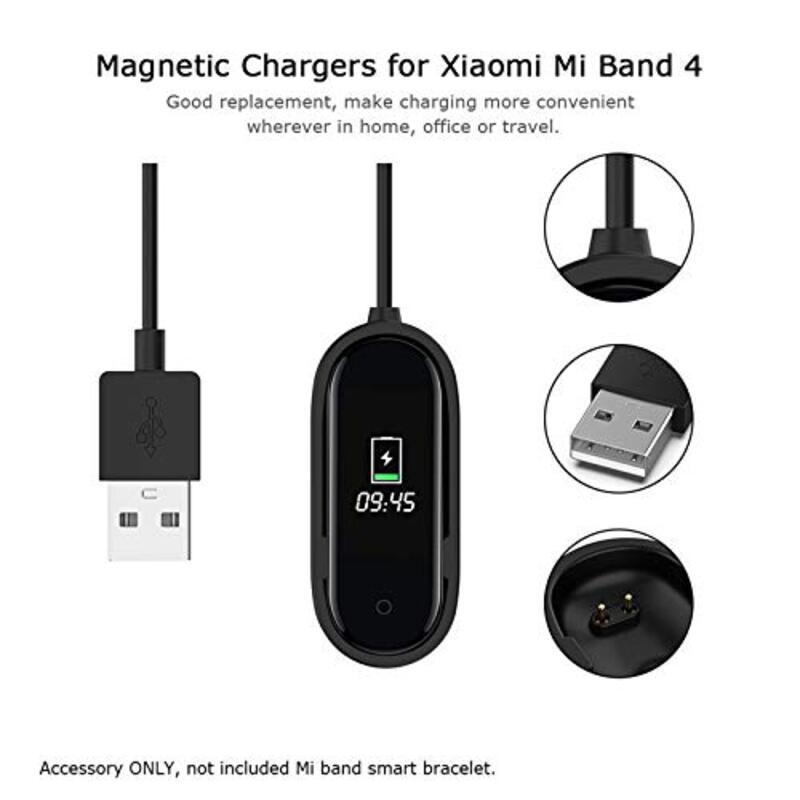 Tbear Magnetic Chargers for Xiaomi Band 4, Black